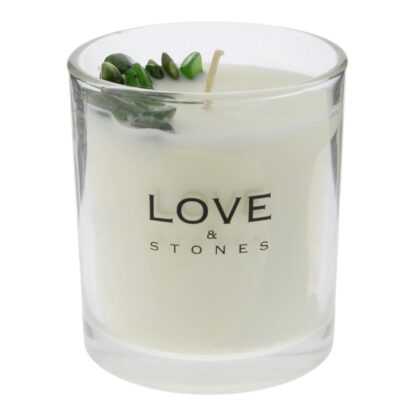 Love-&-Stones Duftkerze-im-Glas mit Jade