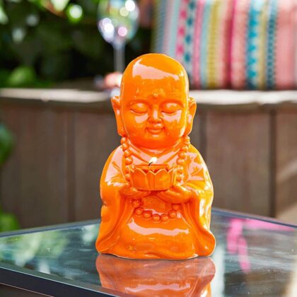 Happy-Buddha orange Teelichthalter PartyLite