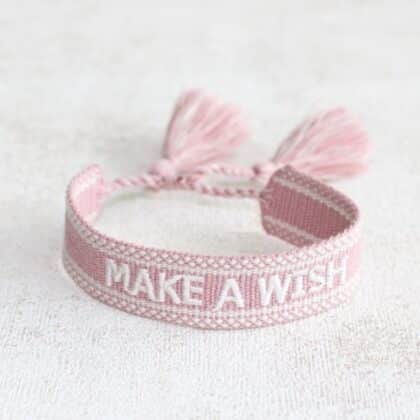 Freundschafts-Armband rosa Make-a-Wish